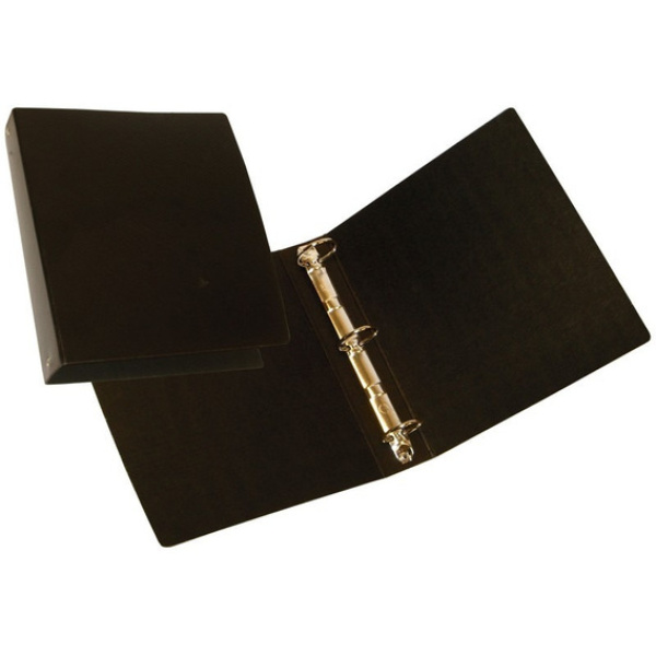CARPETA ESCOLAR 3 ANILLOS FIBRA NEGRA